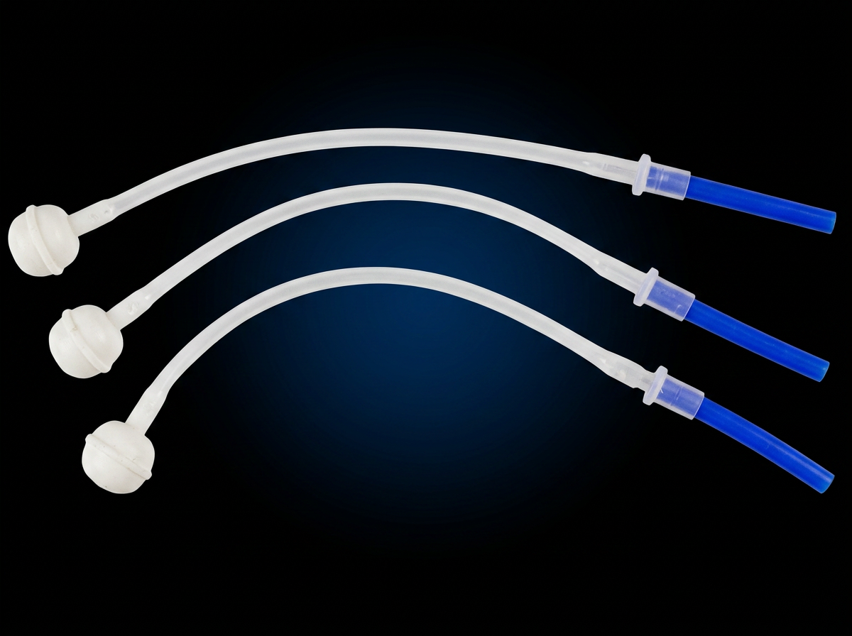 Three FLOW 360° flexible weighted spray tube adapters